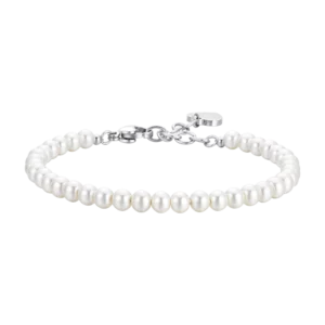 Bracciale con perle bianche